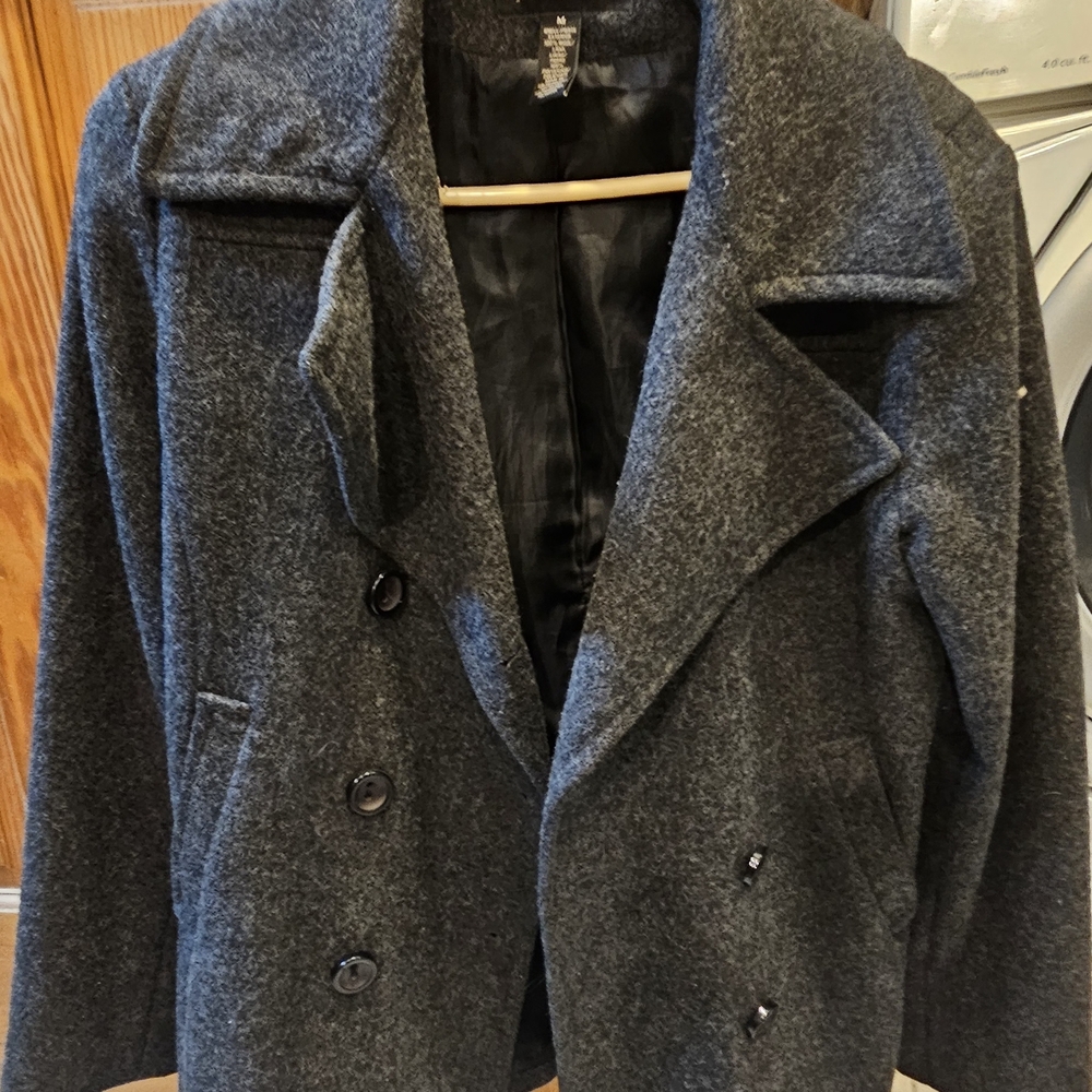 Apostrophe Charcoal Pea Coat